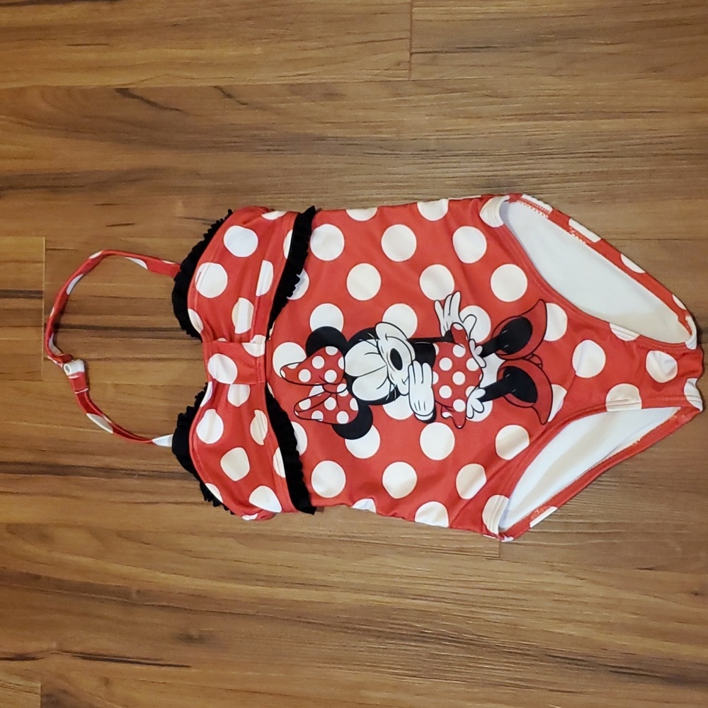 Disney store Minnie Mouse swimsuit 5/6